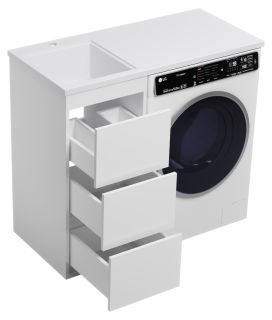 Напольная тумба под раковину Brevita Grafit GRA-01040-023Я под стиральную машину 40см белый